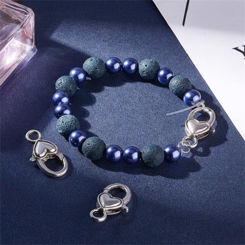 10Pcs/Lot 22X12Mm Heart Jewelry Findings Lobster Clasp Fastener Hooks Clip for DIY Keychain Crafts Making Materials Accessories