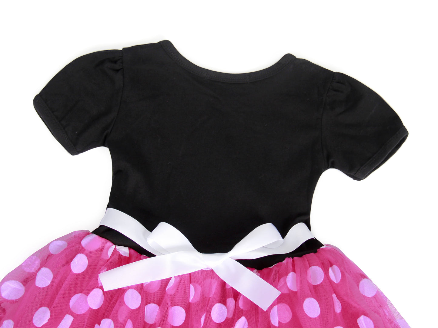 Girls Red Polka Dot Tutu Dress with Bow Headband, Baby Toddler Party Costume for Birthday & Cosplay (90 Cm)